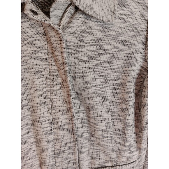 Cabi Neo Moto Jacket Sweater Heathered Gray Zip Up Cotton Style 5102 Size Small - Picture 3 of 7